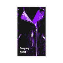 Texto lateral negro púrpura de la chaqueta de