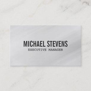 Tarjeta De Visita Texto negrita profesional Gris Estilo