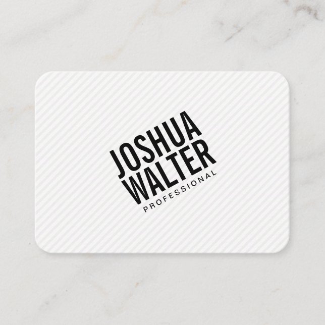 Tarjeta De Visita Texto negrita simple con franjas (Anverso)