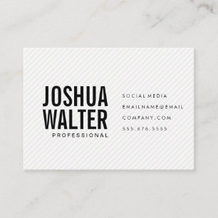 Tarjeta De Visita Texto negrita simple con franjas