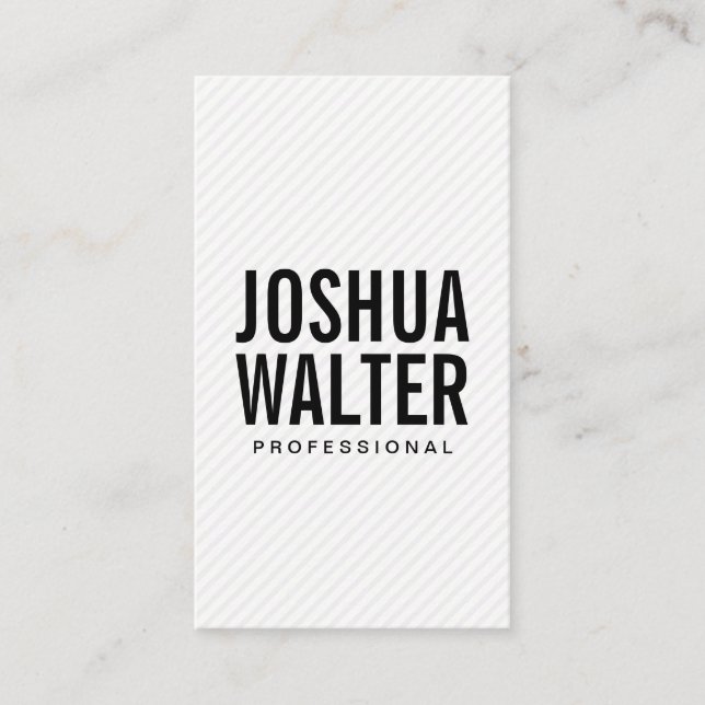 Tarjeta De Visita Texto negrita simple con franjas (Anverso)