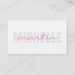 Tarjeta De Visita Texto negrita y cursivo (rosa)