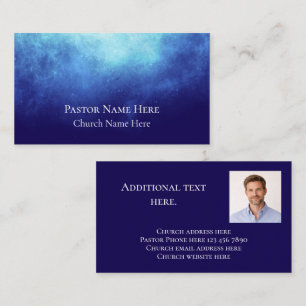 Tarjeta De Visita Texto Personalizado e Iglesia Cristiana Pastor de 