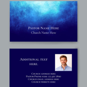 Tarjeta De Visita Texto Personalizado e Iglesia Cristiana Pastor de