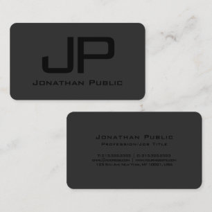 Tarjeta De Visita Texto personalizado Elegante Moderno Simple Monogr