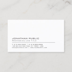 Tarjeta De Visita Texto personalizado elegante moderno simple planti