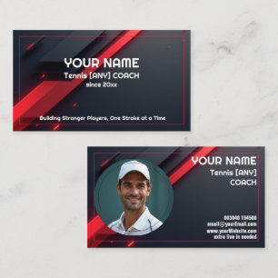 Tarjeta De Visita 🎾Texto personalizado, Entrenador personalizado