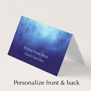 Tarjeta De Visita Texto personalizado Iglesia Cristiana Pastor Perso