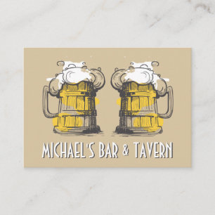 Tarjeta De Visita Texto personalizado Ilustración de cerveza