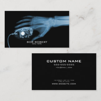 Tarjeta De Visita TEXTO personalizado - Mano de esqueleto de rayos X