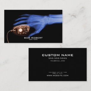 Tarjeta De Visita TEXTO personalizado - Mano de esqueleto de rayos X