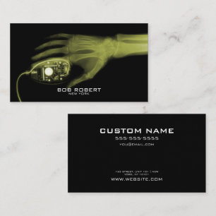Tarjeta De Visita TEXTO personalizado - Mano de esqueleto de rayos X