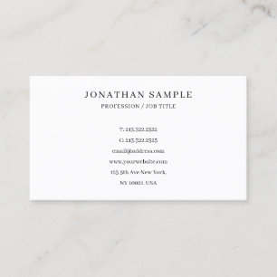 Tarjeta De Visita Texto personalizado moderno elegante simple profes