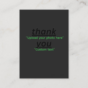 Tarjeta De Visita Texto personalizado y carga tu foto personalizada