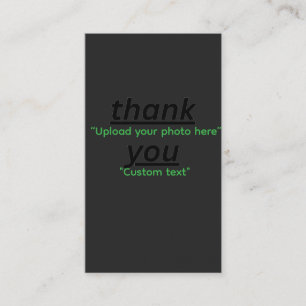 Tarjeta De Visita Texto personalizado y carga tu foto personalizada