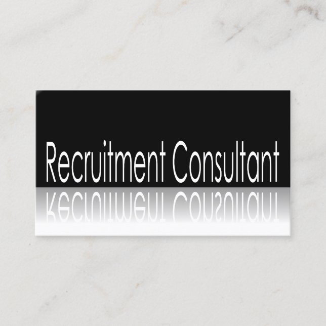 Tarjeta De Visita Texto reflexivo - Consultor de contratación (Anverso)