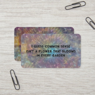 Tarjeta De Visita Texto sarcástico de sentido común