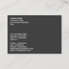 Tarjeta De Visita Texto simple 02 - Gris