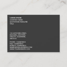 Tarjeta De Visita Texto simple 02 - Gris