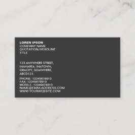 Tarjeta De Visita Texto simple 02 - Gris