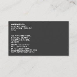 Tarjeta De Visita Texto simple 02 - Gris