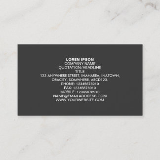 Tarjeta De Visita Texto simple 03 - Gris