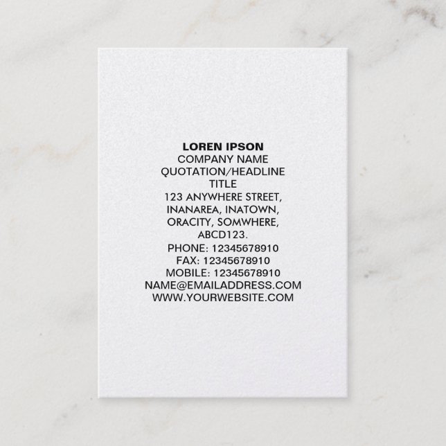 Tarjeta De Visita Texto simple 04 - Blanco (tarjeta dorada) (Anverso)