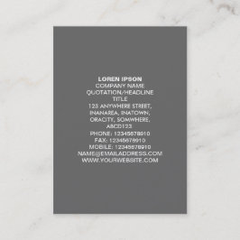 Tarjeta De Visita Texto simple 04 - gris