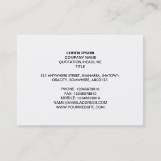 Tarjeta De Visita Texto simple 05 - Blanco