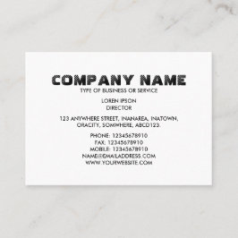 Tarjeta De Visita Texto simple 06 - Blanco