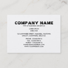 Tarjeta De Visita Texto simple 06 - Blanco
