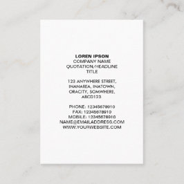 Tarjeta De Visita Texto simple 07 - Blanco