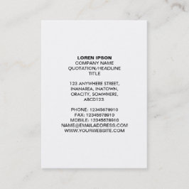 Tarjeta De Visita Texto simple 07 - Blanco