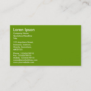 Tarjeta De Visita Texto simple - aguacate