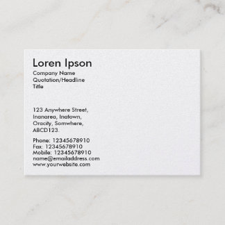 Tarjeta De Visita Texto simple - Blanco (tarjeta de oro)