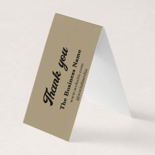 Tarjeta De Visita texto simple de agradecimiento con detalles del no