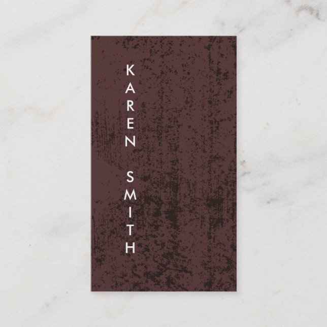 Tarjeta De Visita Texto vertical Estilo de grifo moderno (Anverso)