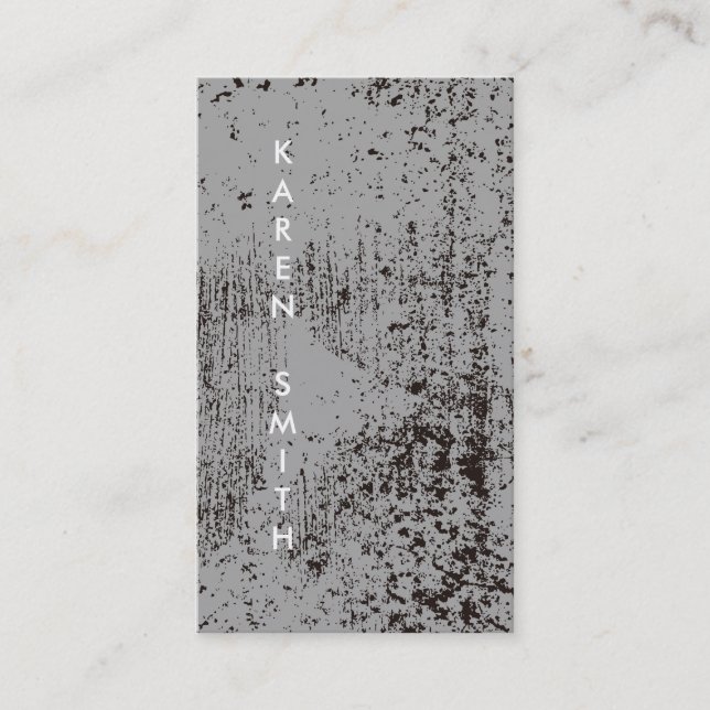 Tarjeta De Visita Texto vertical Estilo de grifo moderno (Anverso)