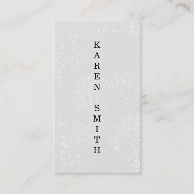 Tarjeta De Visita Texto vertical Estilo de grifo moderno (Anverso)