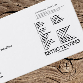 Tarjeta De Visita Textos retro (Código Internacional Morse)
