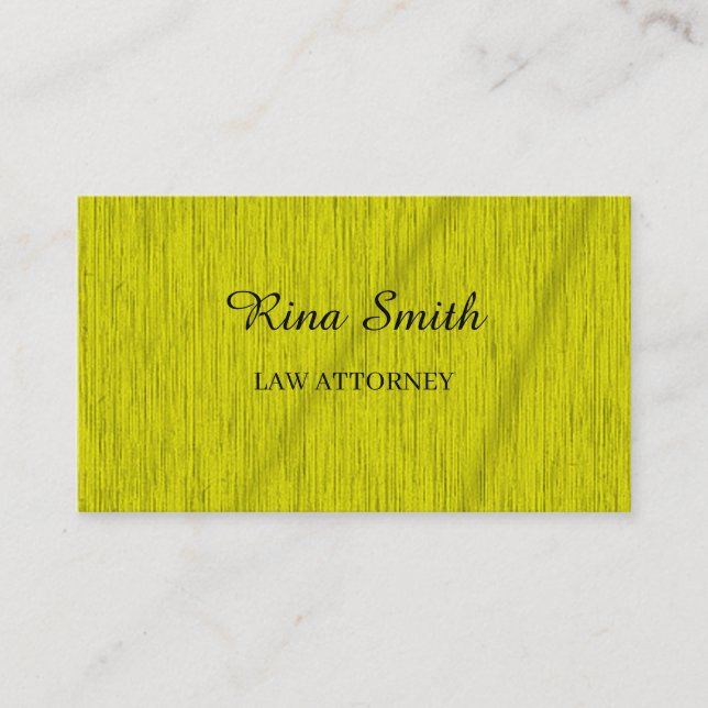Tarjeta De Visita Textura amarilla (Anverso)