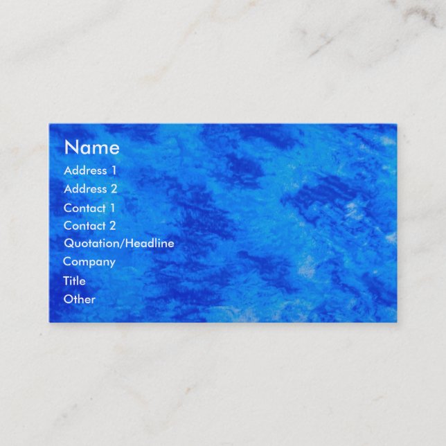 Tarjeta De Visita Textura artística del fondo (Anverso)