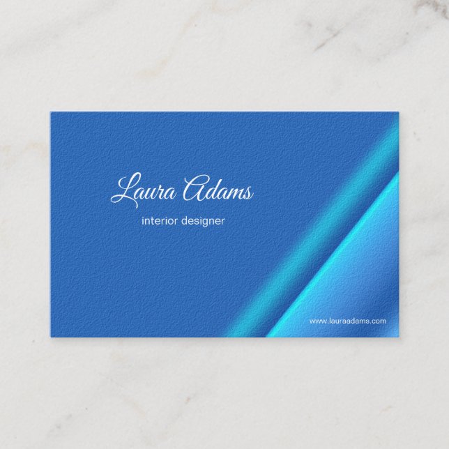 Tarjeta De Visita Textura azul de la pendiente abstracta (Anverso)