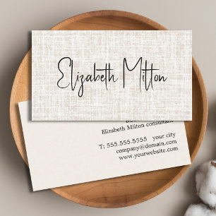 Tarjeta De Visita Textura beige pastel elegante profesional