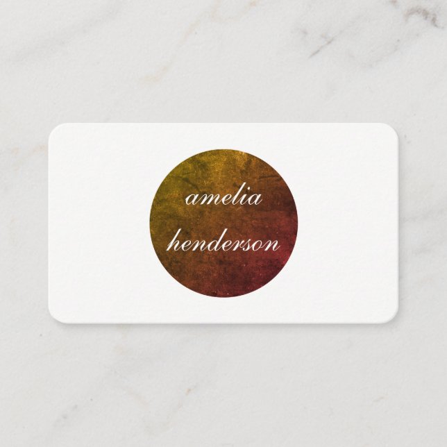 Tarjeta De Visita textura chic minimalista (Anverso)