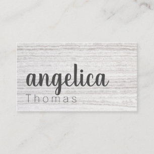 Tarjeta De Visita Textura Cursiva / Gris Profesionalmente Elegante