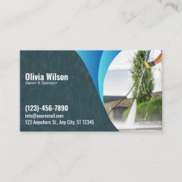 Tarjeta De Visita Textura de agua azul de lavado a presión