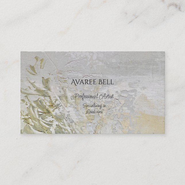 Tarjeta De Visita Textura de artista profesional (paisajismo) (Anverso)