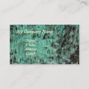 Tarjeta De Visita Textura de cobre verde de la pátina