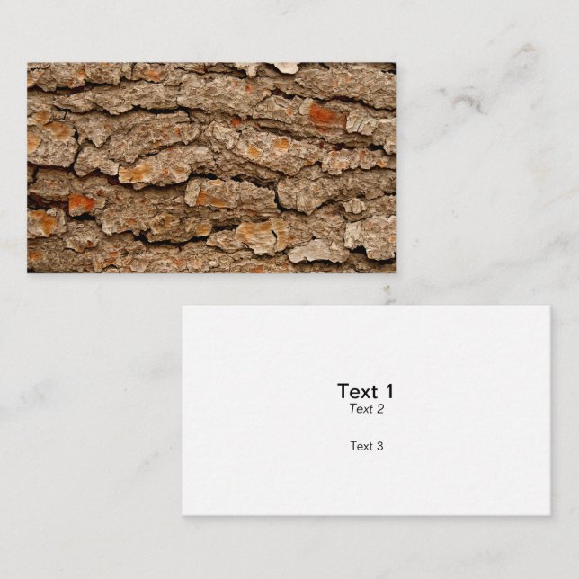Tarjeta De Visita Textura de corteza de pino (Anverso / Reverso)